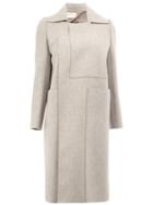 Maison Rabih Kayrouz Square Neck Coat, Women's, Size: 38, Grey, Cupro/wool
