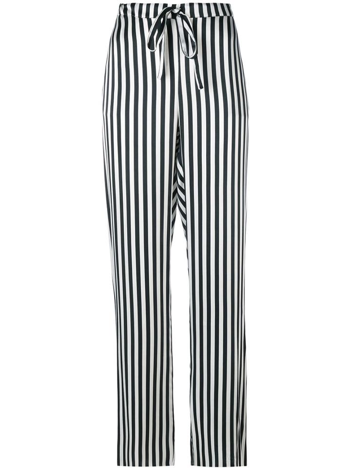 Striped Trousers - Women - Silk - 8, Black, Silk, Marques'almeida