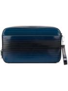 Dior Homme All Around Zip Clutch, Men's, Blue, Calf Leather