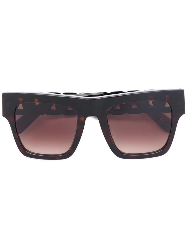 Stella Mccartney Oversized Square Sunglasses, Women's, Size: 51, Brown, Acetate/metal
