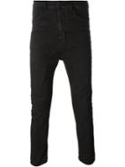 Poème Bohémien Slit Pocket Skinny Jeans, Men's, Size: 52, Black, Cotton/spandex/elastane
