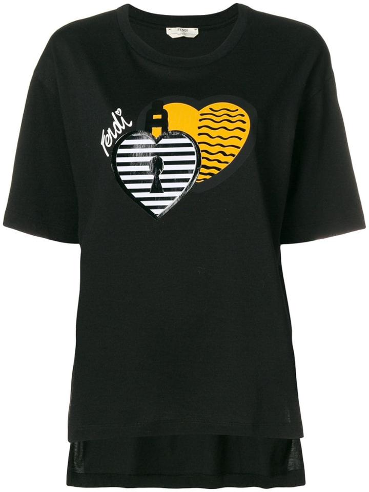 Fendi Lock T-shirt - Black