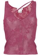 Christian Dior Vintage Asymmetric Knitted Vest - Pink & Purple