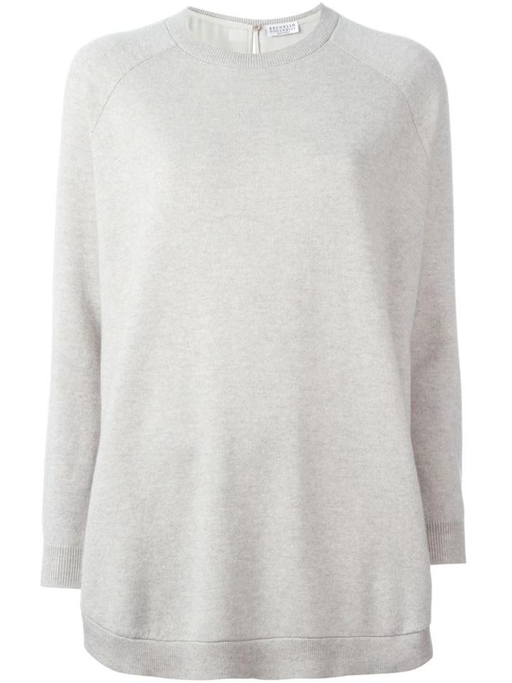 Brunello Cucinelli Loose Jumper, Women's, Size: Large, Nude/neutrals, Silk/spandex/elastane/cashmere