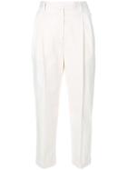 Brag-wette Cropped Trousers - White