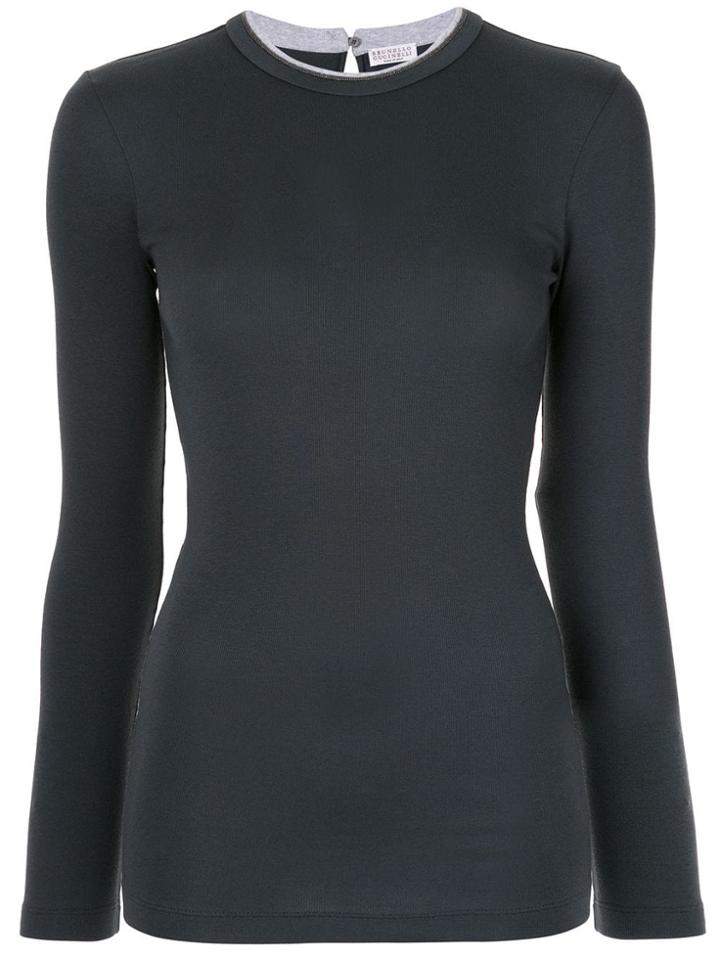 Brunello Cucinelli Long Sleeve Top - Blue