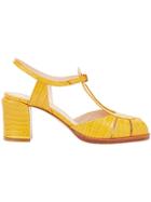 Fendi T-bar Sandals - Yellow