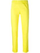 P.a.r.o.s.h. Slim Fit Trousers, Women's, Yellow/orange, Cotton/spandex/elastane