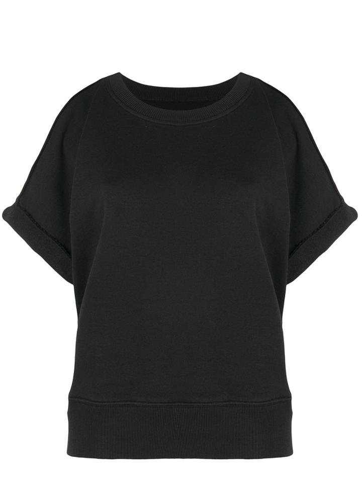 Mm6 Maison Margiela Cold-shoulder T-shirt - Black