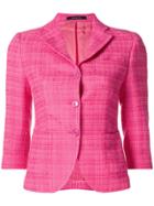 Tagliatore Single-breasted Textured Jacket - Pink & Purple