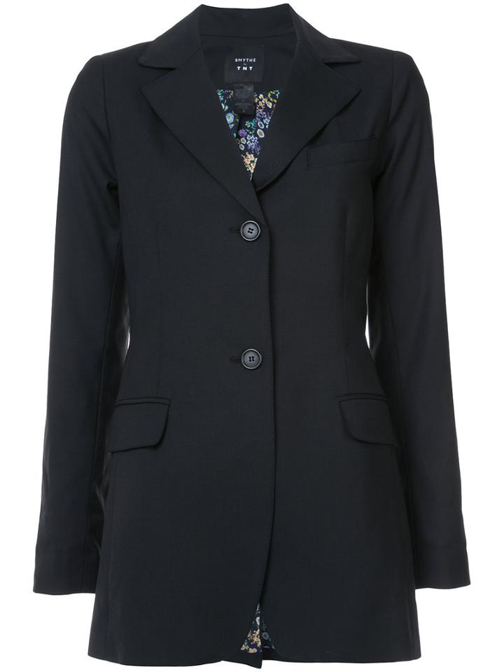 Smythe - Boyfriend Blazer - Women - Viscose/wool - 10, Black, Viscose/wool