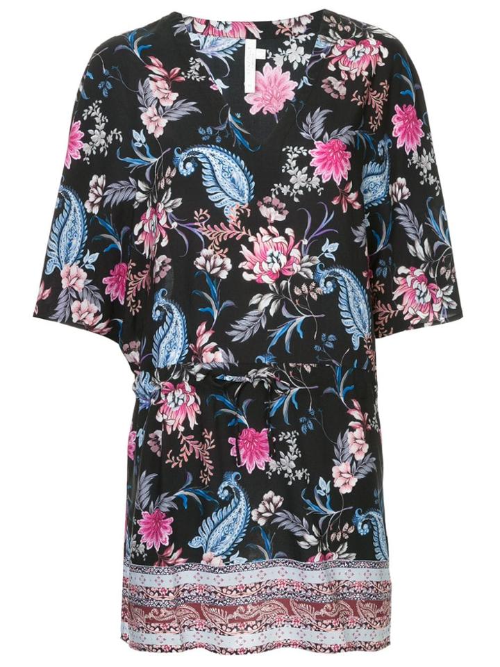 Seafolly Antique Bloom Border Kaftan - Black