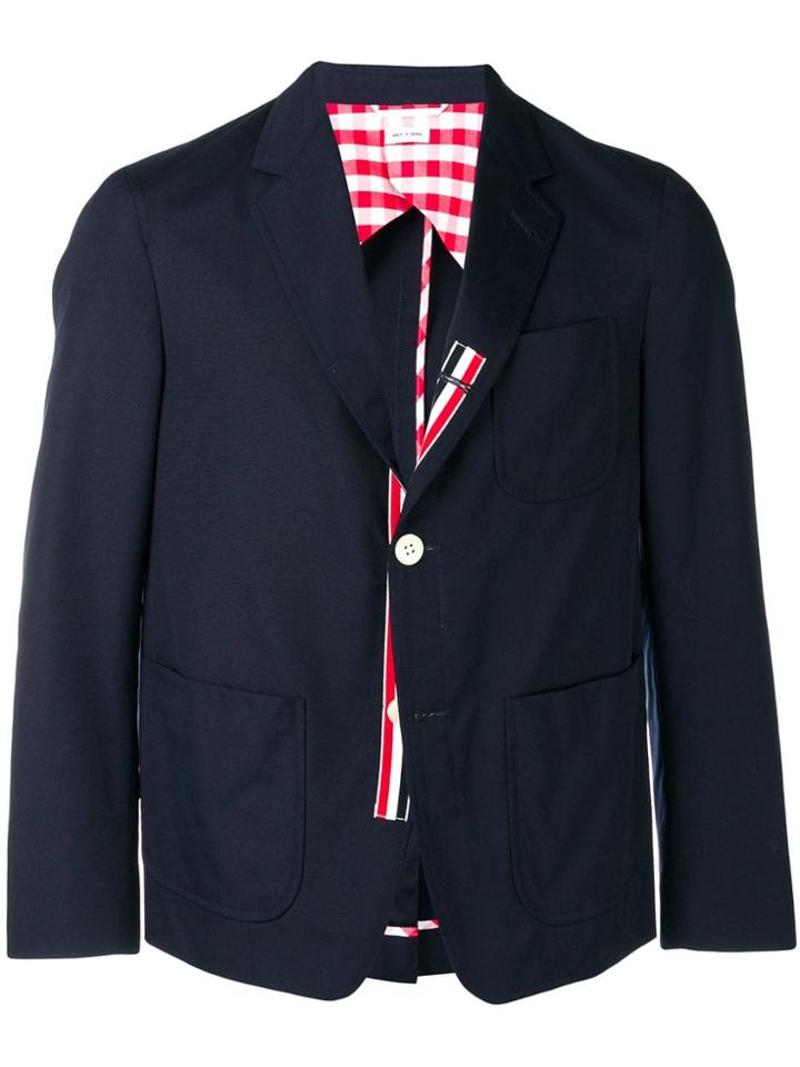 Thom Browne Typewriter Cloth Sack Sport Coat - Blue