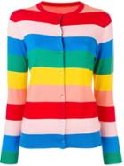 Chinti & Parker Striped Knitted Cardigan - Red