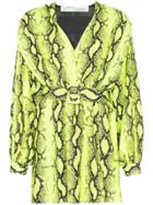 Off-white Python Print Mini Dress - Yellow