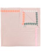 Alexander Mcqueen - Skull Trim Scarf - Women - Silk/polyester/wool - One Size, Pink/purple, Silk/polyester/wool