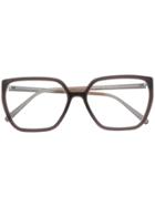 Marni Eyewear Oversized Frame Glasses - Brown
