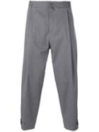 Dolce & Gabbana - Tapered Cropped Trousers - Men - Cotton - 48, Grey, Cotton
