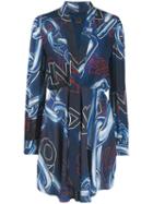 Pinko Graffiti Print Dress - Blue