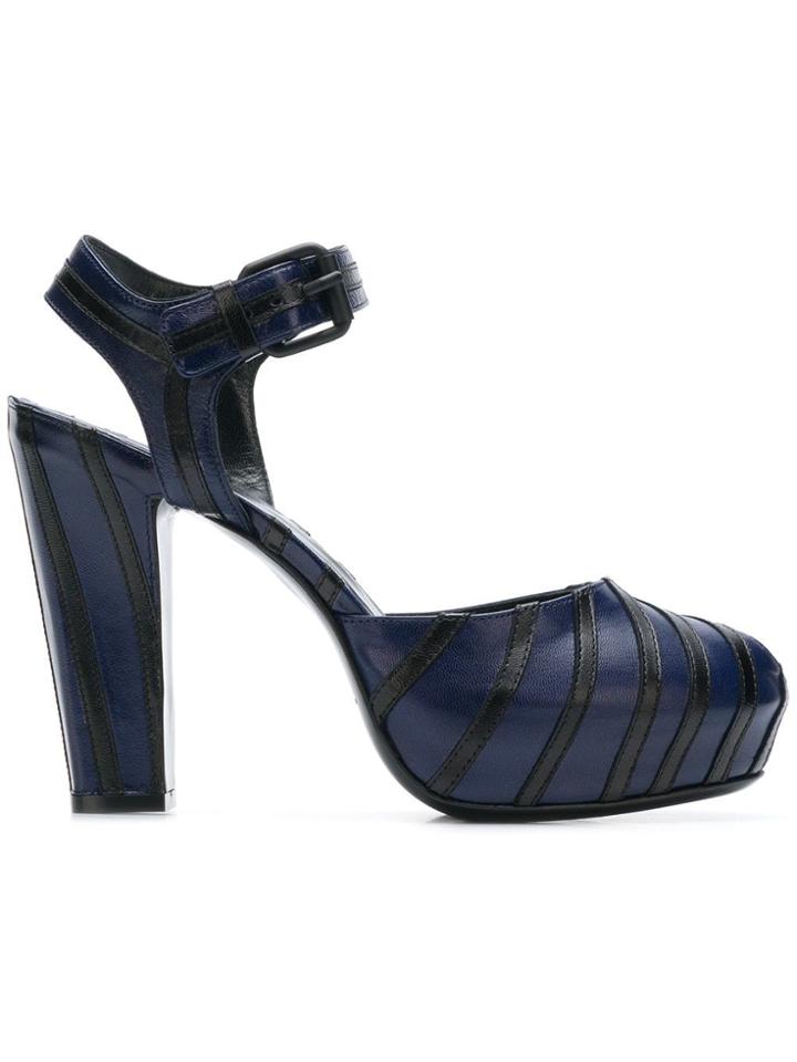 Sonia Rykiel Striped Sandals - Blue