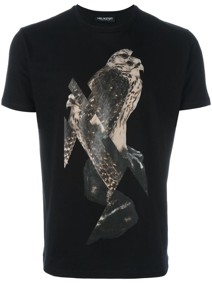 Neil Barrett Bird Print T-shirt - Black
