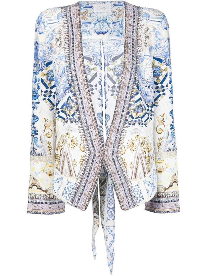 Camilla Printed Tie Blazer