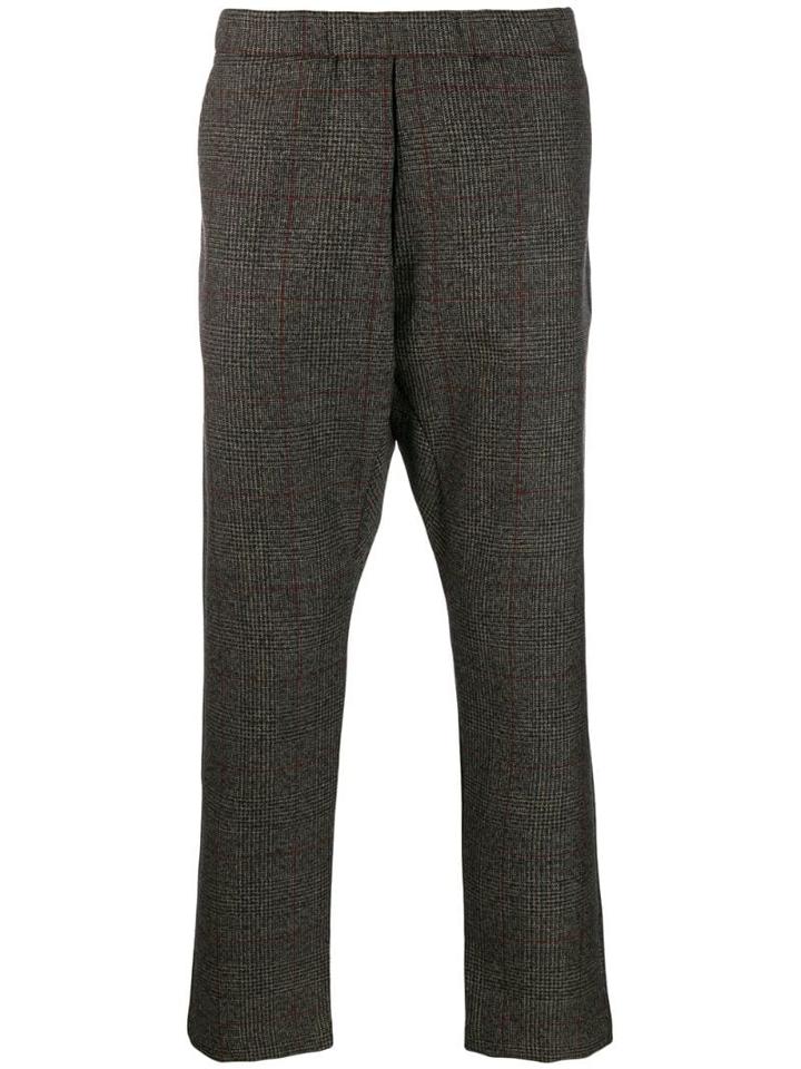 Barena Plaid Slim-fit Trousers - Brown