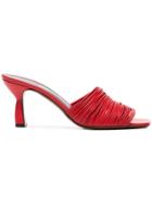 Neous Red Shom 70 Multi Strap Leather Mules