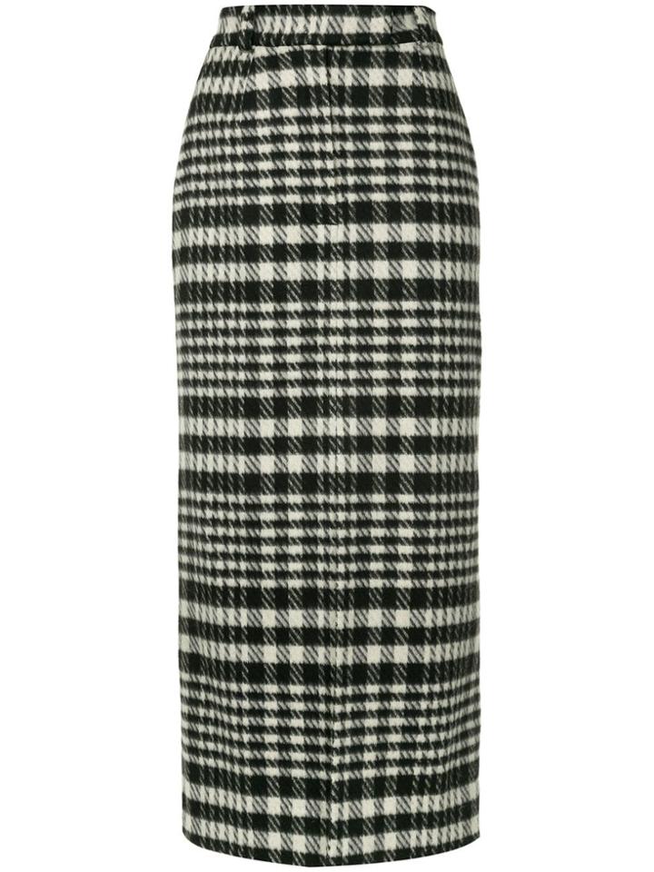 Dalood Houndstooth Pencil Skirt - Black