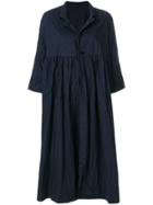 Daniela Gregis Creased Flared Coat - Blue