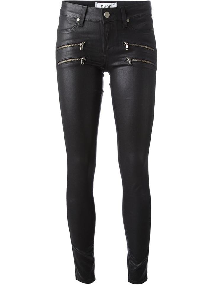 Paige 'edgemont' Ultra Skinny Trousers, Women's, Size: 30, Black, Cotton/elastodiene/polyester/rayon