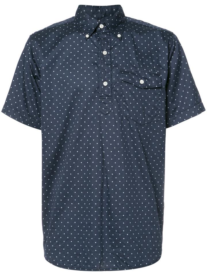 Engineered Garments - Polka Dot Short Sleeve Shirt - Men - Cotton - M, Blue, Cotton