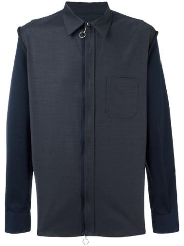 Matiéres Contrast Sleeve Shirt - Blue