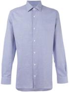Z Zegna Micro Print Shirt, Size: 40, Blue, Cotton
