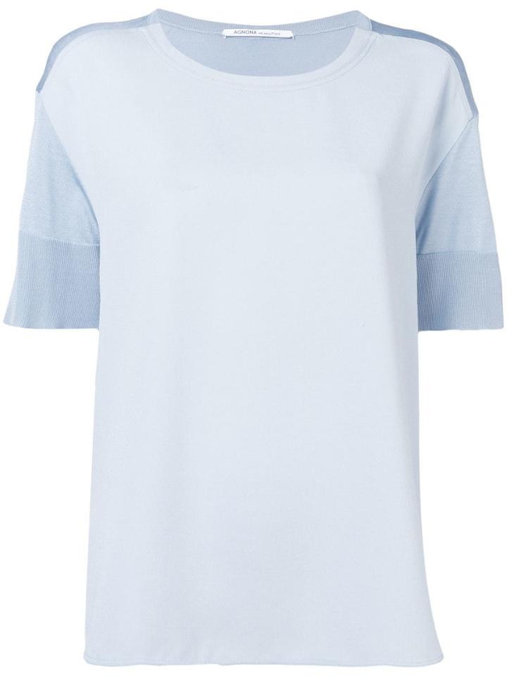Agnona Layered Blouse - Blue