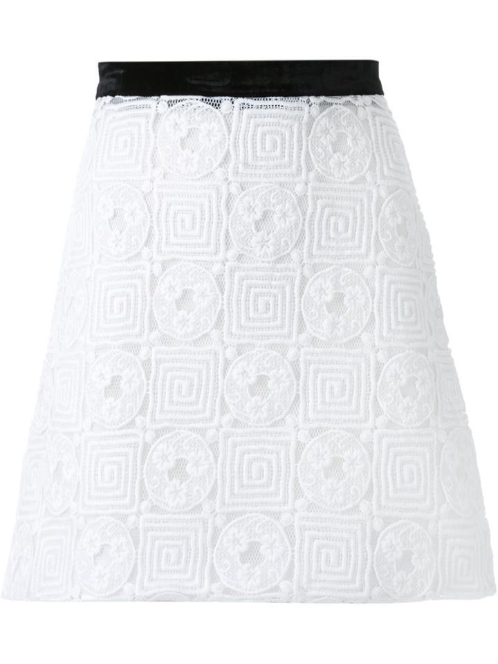 Manning Cartell 'square Limits' Mini Skirt, Women's, Size: 10, White, Polyester