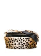 Saint Laurent Leopard Print Belt Bag - Brown