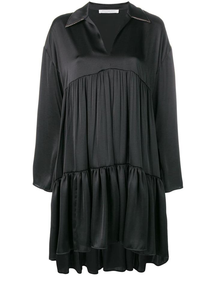 Philosophy Di Lorenzo Serafini Gathered Shirt Dress - Black