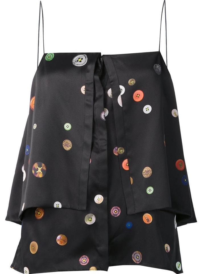 Edun Button Print Layered Camisole