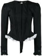 Preen By Thornton Bregazzi Cropped Bodice With Ruffle Detail - Black