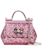 Dolce & Gabbana Mini Sicily Tote Bag - Pink & Purple