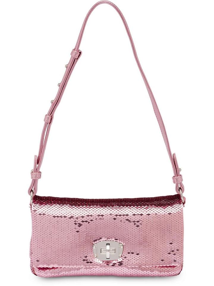 Miu Miu Pink Sequin Shoulder Bag
