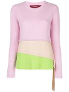 Sies Marjan Layered Colour Block Jumper - Pink