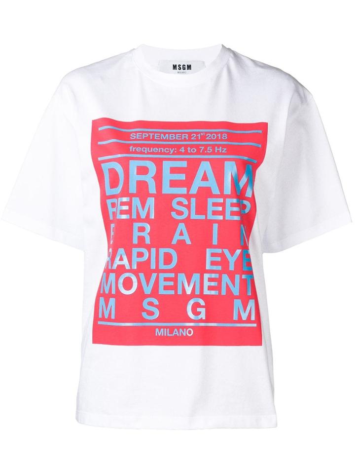Msgm Dream T-shirt - White