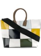 Marni Chequered Tote Bag - White