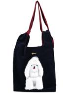 Muveil - Dog Embellished Shoulder Bag - Women - Cotton - One Size, Blue, Cotton
