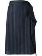 Mm6 Maison Margiela Draped Detail Skirt - Black