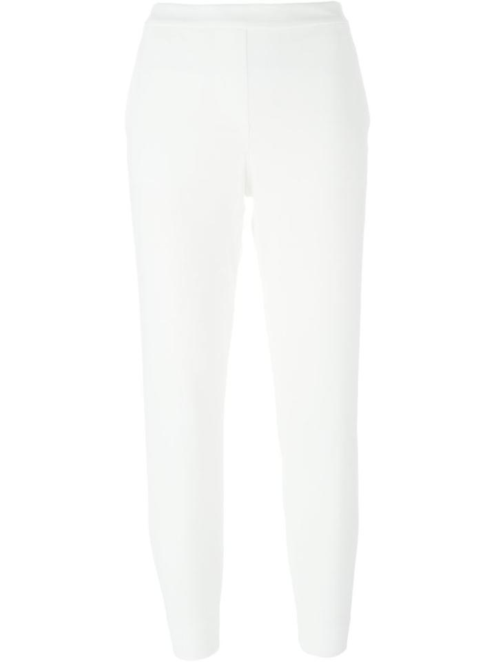 Theory Tapered Trousers, Women's, Size: 6, White, Cotton/polyamide/spandex/elastane/polyurethane