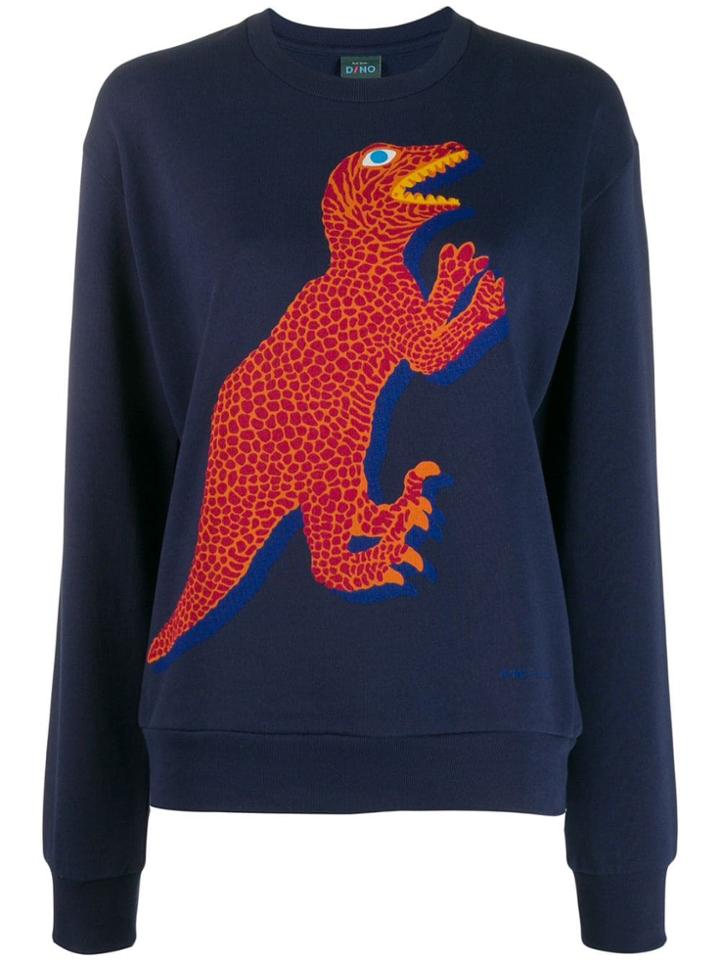 Ps Paul Smith Dinosaur Embroidered Sweater - Blue
