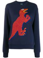 Ps Paul Smith Dinosaur Embroidered Sweater - Blue